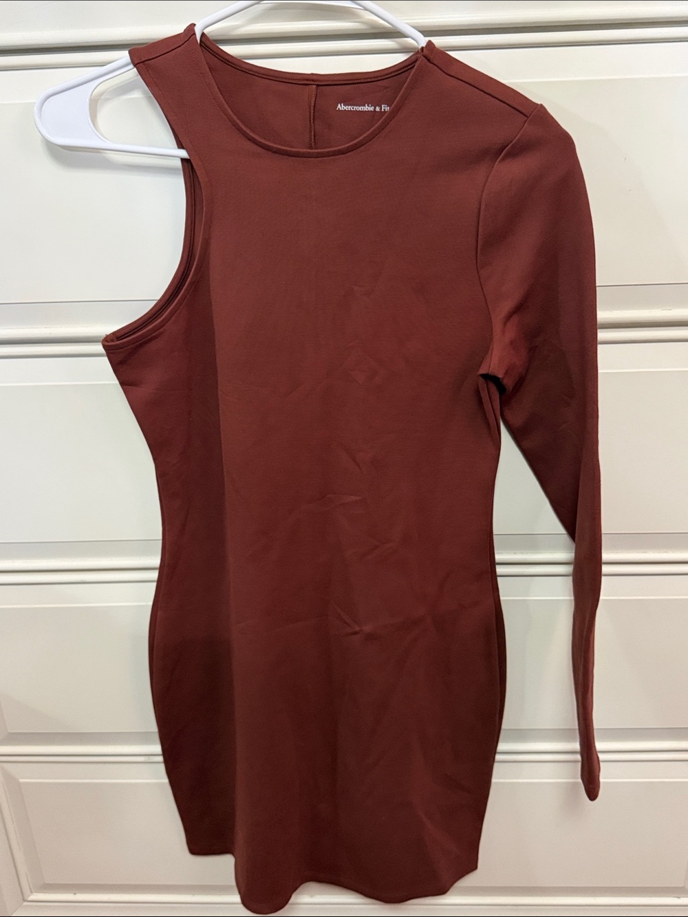 Abercrombie & Fitch Asymmetrical One-Shoulder Long Sleeve Dress